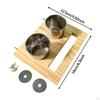 Bird Perch Feed Cup ,Hanging Feeder, Watering Supplies, Birdcage Bowl, Parrot Wood Stand Toy
