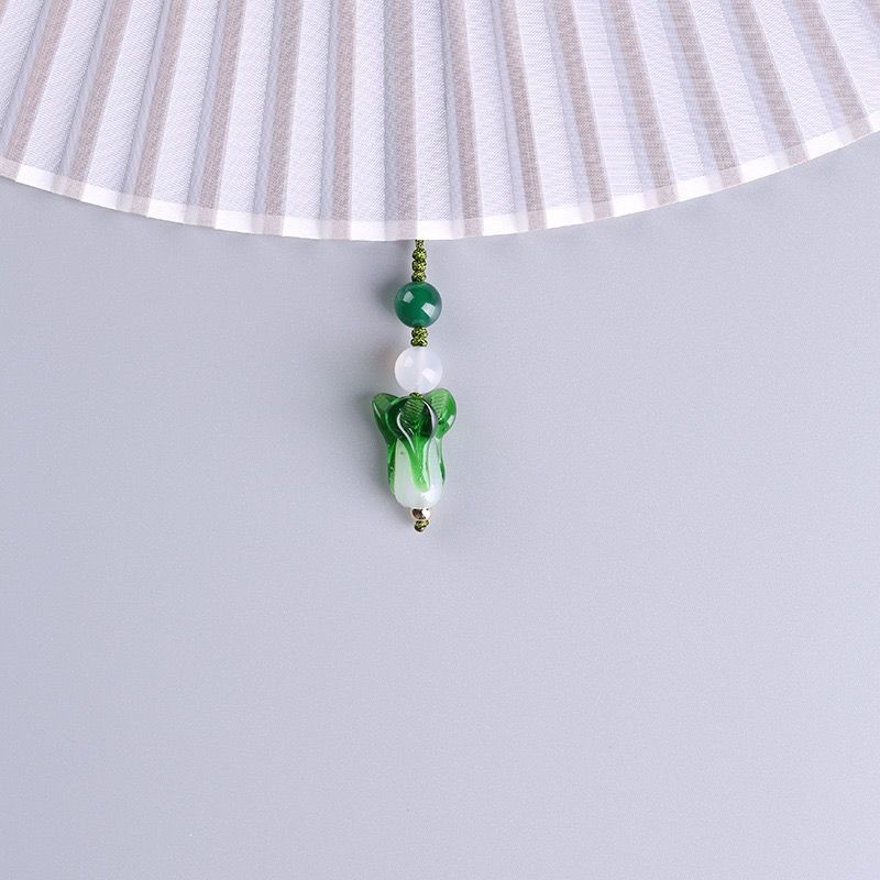 Cute Green Phone Strap Lanyard Kawaii Charms Classic Lovely Mobile Phones Accessories Beaded Handmade Key Chain Pendant
