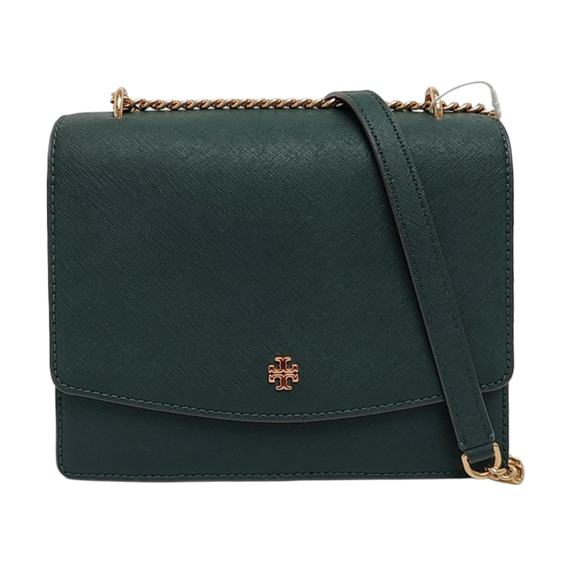 [Pre-Owned] TB Fleming Metal Double T Logo Leather Chain Crossbody Shoulder Bag - Very Good #1QXC13D ONE SIZE