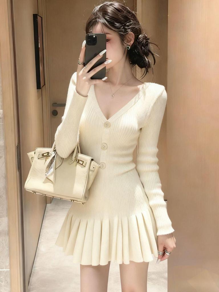Robe pull une pièce élégante et petite - Collection Automne & Hiver