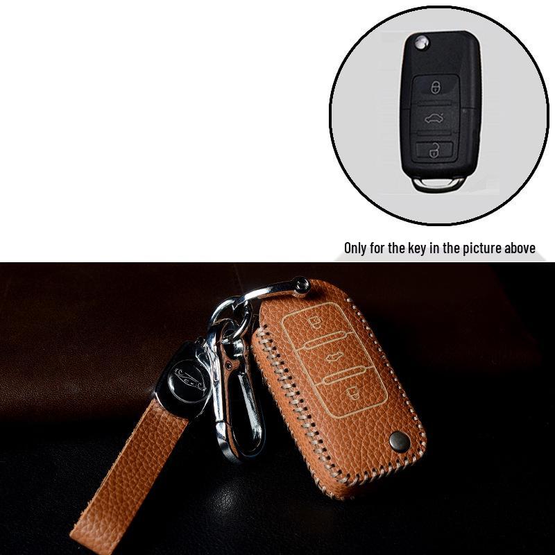 Volkswagen Key Protection Cover: Fits 21 Models, Including New Passat, Magotan, 330GTE, and B8B7 - Genuine Leather
