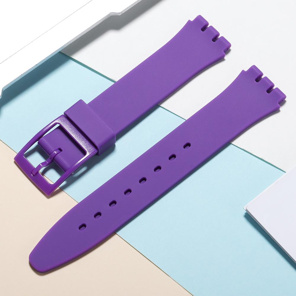 16mm 17mm 19mm 20mm Wasserdichtes Silikon-Uhrenarmband für Swatch Weiches Gummiarmband Buntes Armband Ersatz Uhrenzubehör