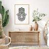 Metal Wall Decor Sacred Geometry Zen Art Hamsa Hand Home Ornament