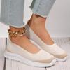 2025 Spring New Casual Soft-soled Fly-knitting Round Head Shallow Mouth Lazy One-pedal Mother Shoes In Stock