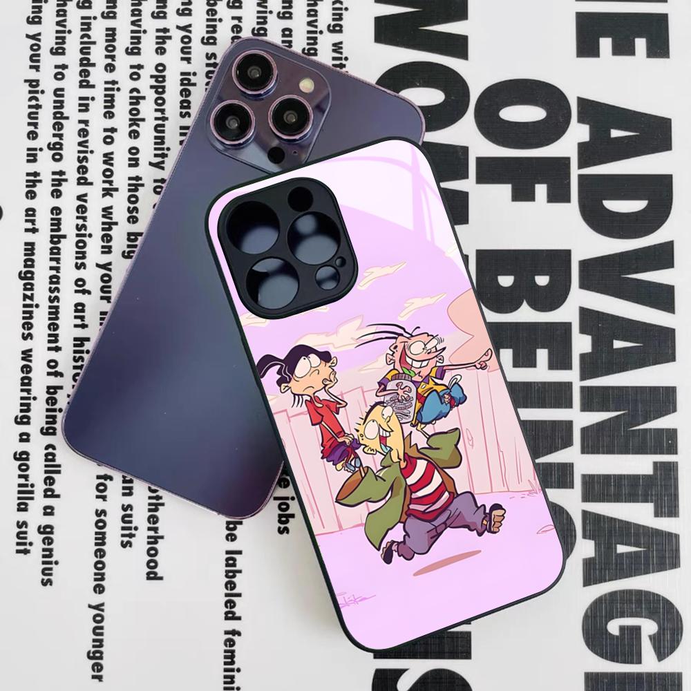 Ed Edd N Eddy Phone Case for Iphone 17 16 15 14 12 11 13 Pro Max Mini X Air Puls Black Glass Cover