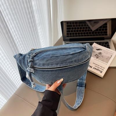 Geantă denim nouă la modă, geantă de umăr pentru bărbați și femei, geantă messenger simplă, retro, la modă