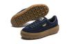 Puma Platform Trace Velor Platform Low Top Kids' Skateboarding Shoes Navy Blue Teenagers 366696-03