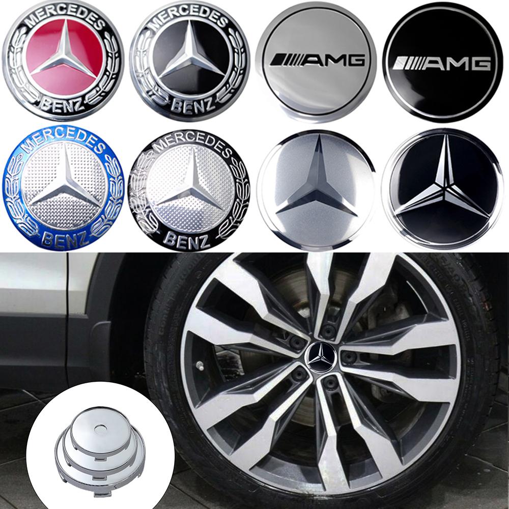 56/60/63/65/68MM Car Styling Wheel Center Caps Hub Cover Decor Stickers For Mercedes Benz AMG W203 W206 W220 W205 W212 W210 W108