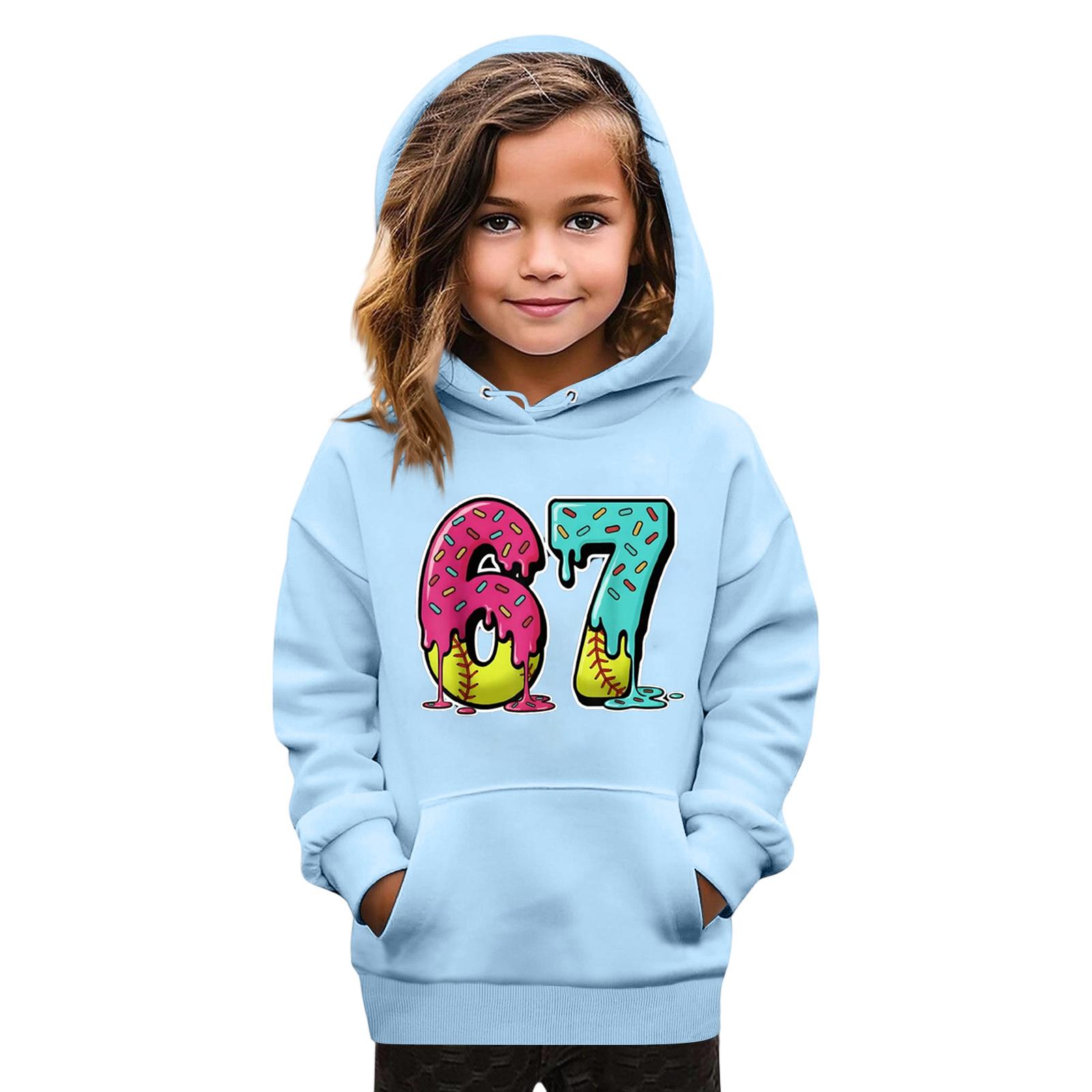 

Детская мода Принтованный пуловер Повседневный с длинным рукавом Свитшот с круглым вырезом и капюшоном 160