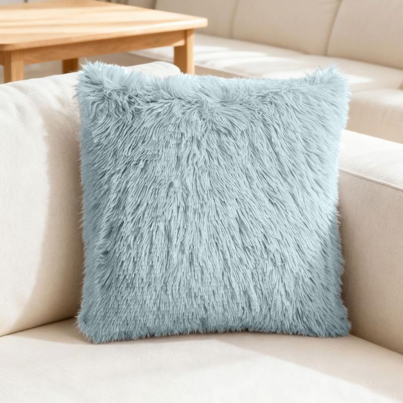 Federa Cuscino Decorativo in Pelliccia Sintetica Lussuosa Double Face Morbida Peluche Quadra Resistente Decorazioni per Divano Casa