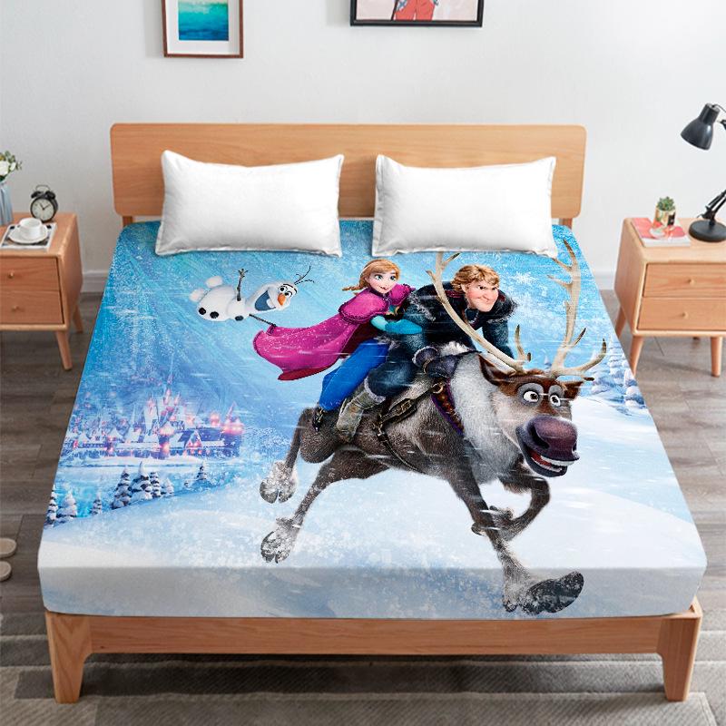 Elsa Princess Children's Bed Cover for Student Dorm Mattress