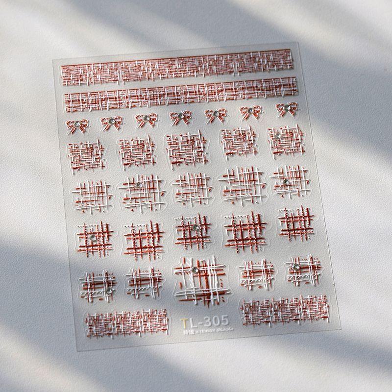 

Qiji Spot Drill Sweater Pattern Bows Three-Dimensional Relief Nail Sticker Waterproof Nail Sticker Decorative Jewelry Tl305 TL305 (spot drill)
