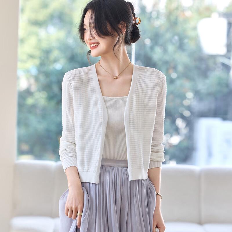 Srcr Women's Silk Blend Short Knit Cardigan