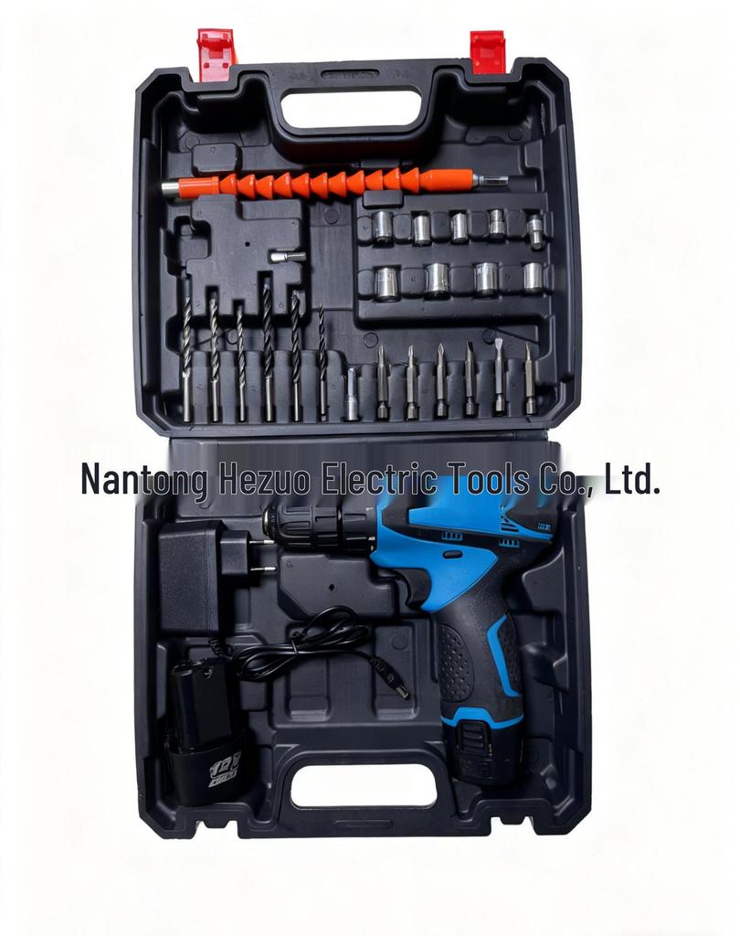 Brushless Lithium Battery Multi-functional Electric Drill & Screwdriver with Pistol Grip and Three-speed Impact Mode