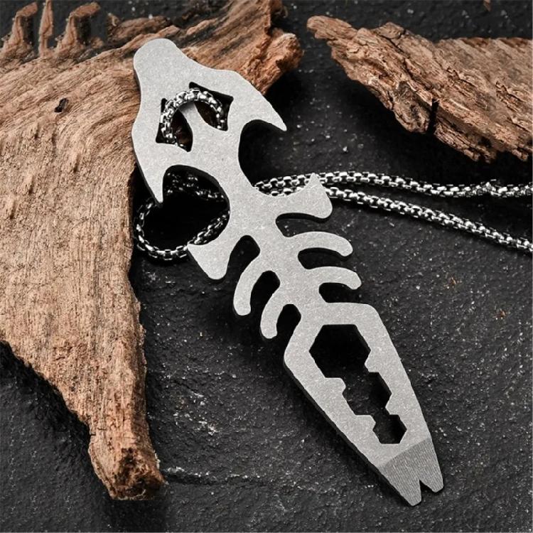High Strengths Alloys Bottle Opener with Necklace Keychains Survival Tool for Travel and Camping