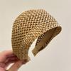 Korean-Style Straw Wide Brim Hollow Headband for Women - Stylish Daily & Vacation Wear