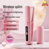 Portable Mini Wireless 2-in-1 Curling and Straightening Iron with Heated Comb