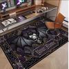Skull Gothic Theme Soft Crystal Velvet Rug Custom Name & Text Print Non Slip Floor Rug for Bedroom Living Room