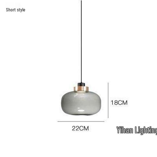 Nordic Modern Pendant Light – Minimalist Glass Fixture for Coffee Shops, Bedside, Bar Counters
