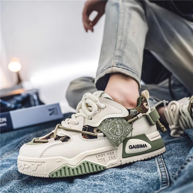 New autumn breathable niche thick-soled heightening casual board shoes sports trendy shoes