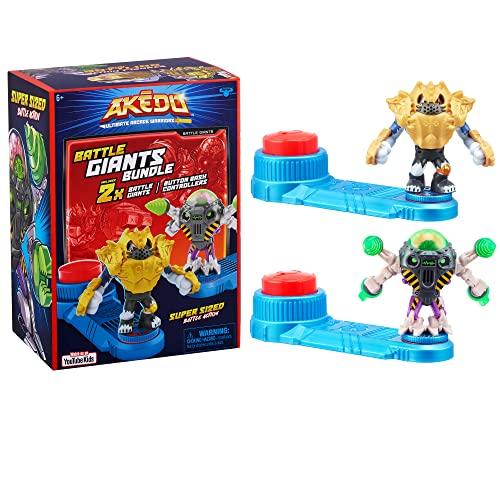 Akedo - Ultimate Arcade Warriors Battle Giants Mini Battle Action Figure Ready, Fight, Split Strike - Drillborg v Alphawolf