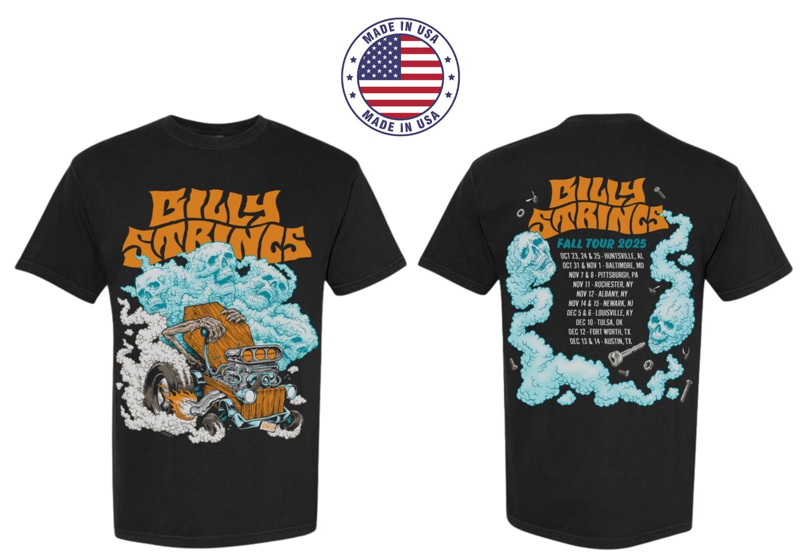 Billy Strings Fall 2026 Tour Hot Rod Tee with Dates T-shirt Unisex All Sizes L