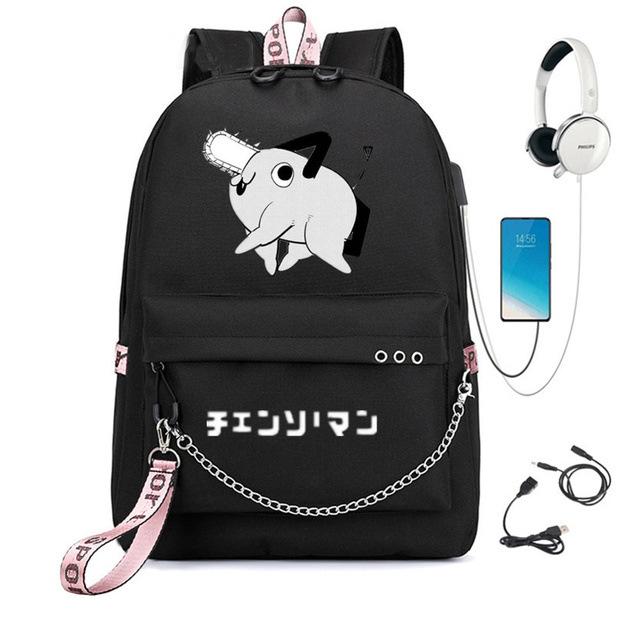 Chainsaw Man Animation Backpack Large Capacity Computer Bag Peripheral Student School Bag 19inch