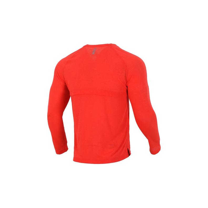 Under Armour Logo Running Long Sleeve Crew Neck T-Shirt Men Tops Red 1361470-690