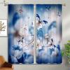 Floral Butterfly 3D Printed Curtain Rod Pocket Bedroom Living Room Kitchen Window Curtain Home Decor 2 Pieces