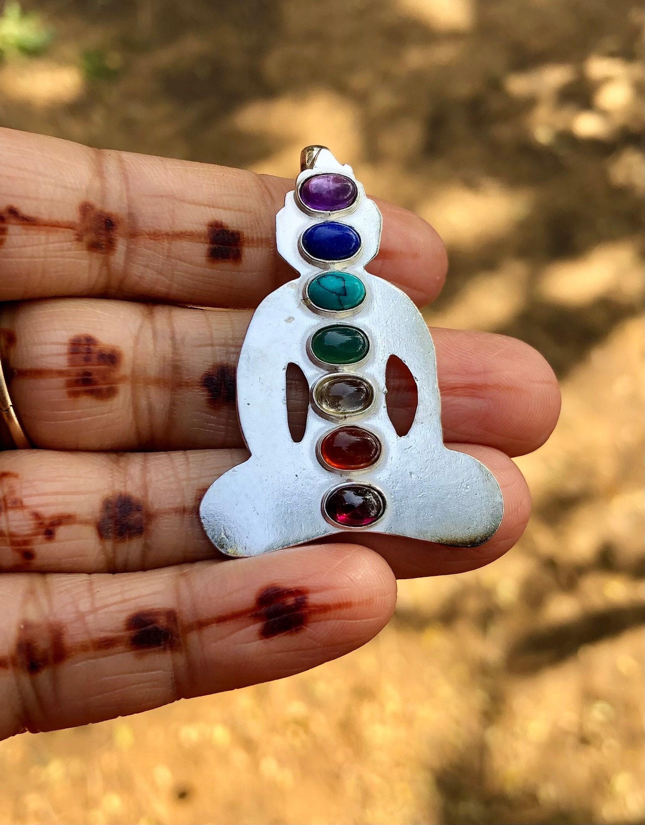 7 Chakra, Seven Chakra Natural Gemstone Pendant, Pendant Healing Pendant, Yoga Pendant, Free Ship One Size