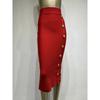 Button Up High Waisted Slim Fit Skirt Button High Waist Figure Flattering Sheath Skirt