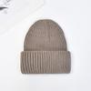 Winter Knit Beanie Hat Unisex  Custom Logo Ribbed Wool Knit Beanies Winter Luxury Warm Cuffed Beanie Hat for Women Men