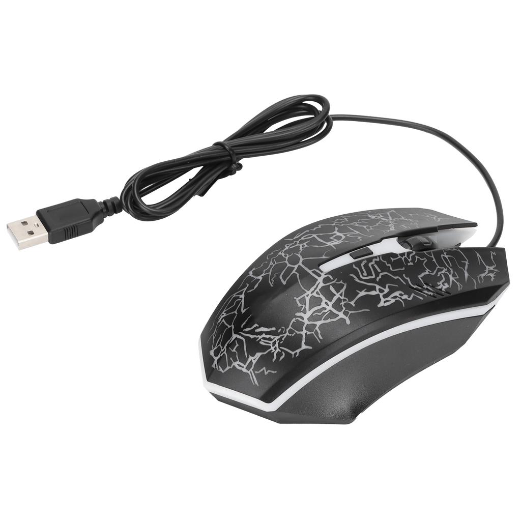 Wired Mouse Black USB Port Gaming Office Business Luminous Optical Computer Accessories