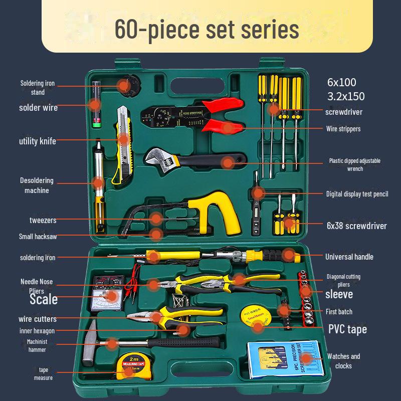Home Tool Kit: Hand Tools & Telecom Repair Set