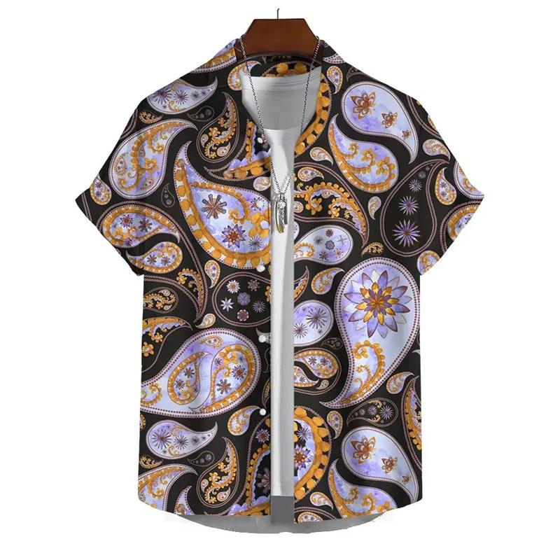 Harajuku New Summer 3D Exotic Style Floral Printing Shirts For Men Children Fashsion Cool Short Shirts Cool Streetwear Clothing