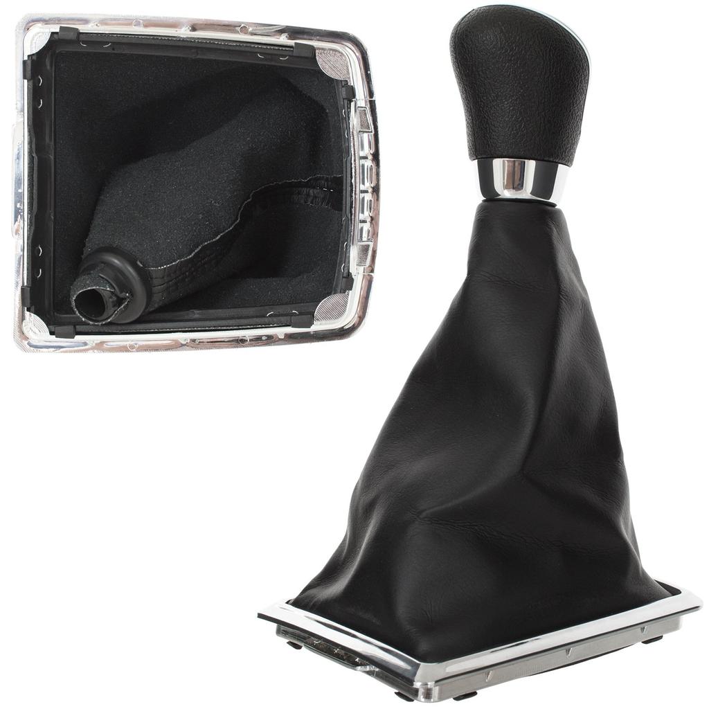 Ford Focus Mk2 04-11 Gear Shift Knob SILVER with Chrome Frame & Boot, 5-Speed