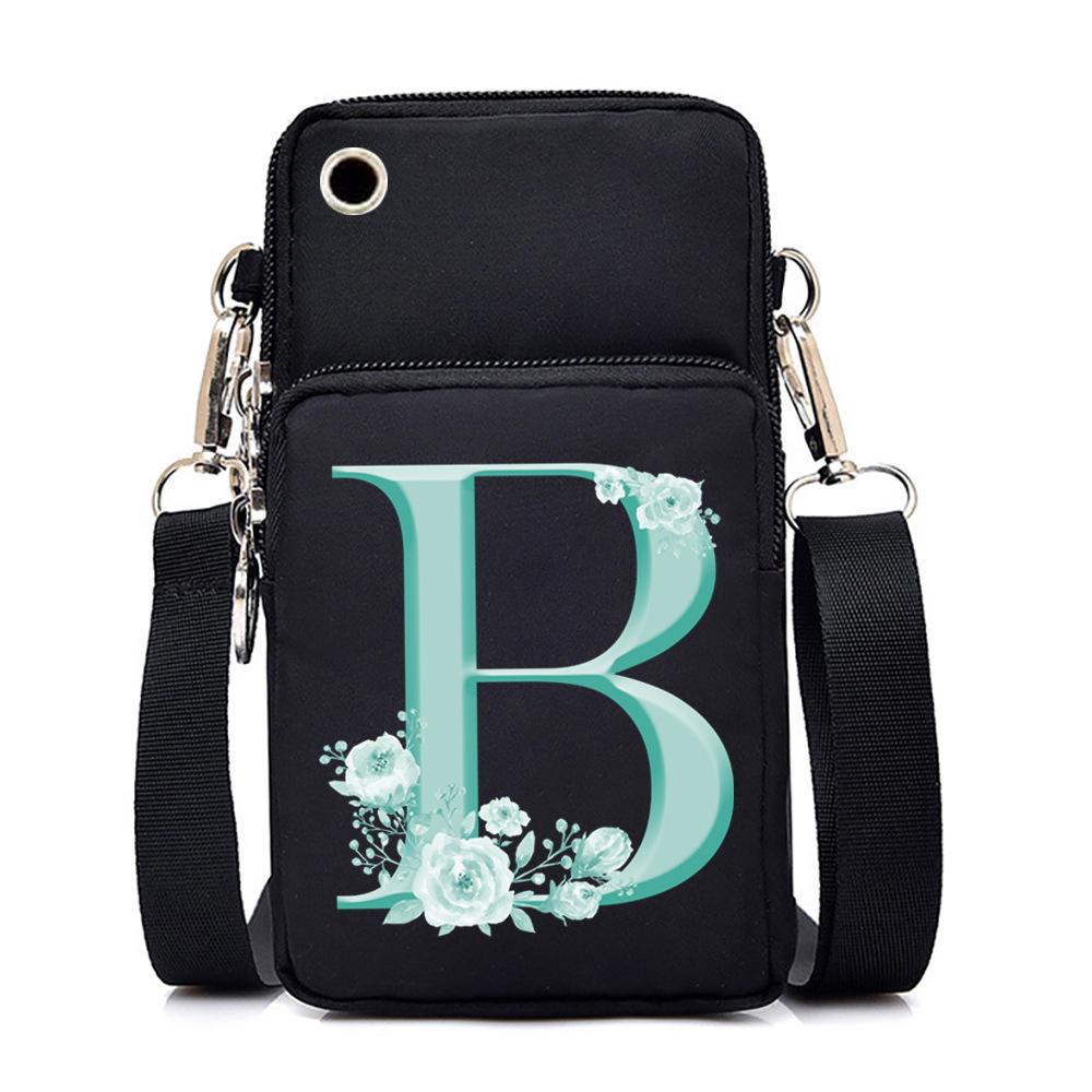 Crossbody Bag 26Alphabet Printed Letters Trend Shoulder Bag Mobile Phone Change Bag