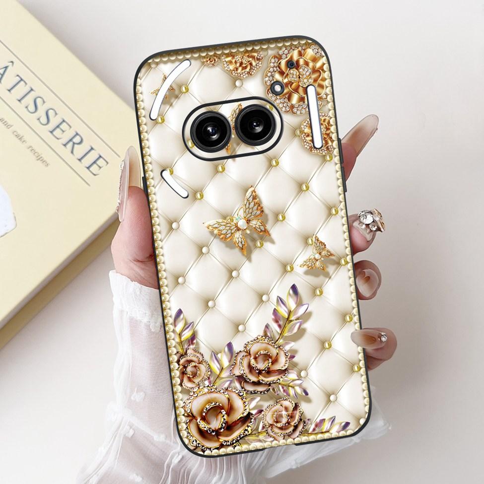 6.7" For Nothing Phone 2A Case A142 Silicone Luxury Flower Cute Cartoon Funny Shockproof Phone Case For Nothing Phone (2A) Cover