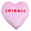 MORIPiLO Swimmer SWIMMER Poduszka 45x35x10cm Towary z postaciami Poduszka do ciała Pluszak Retro Serce Różowa Morishita 4621564
