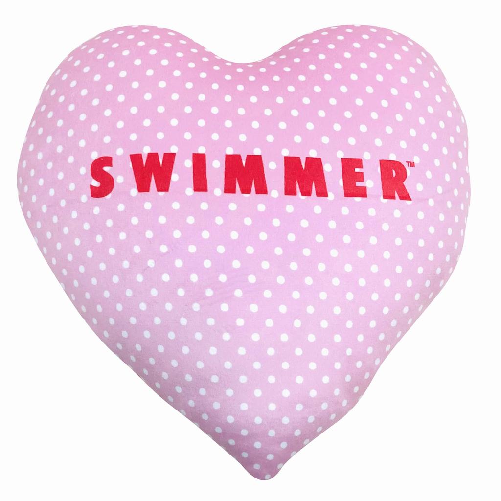 Coussin nageur MORIPiLO 45 x 35 x 10 cm, personnage, oreiller de corps, peluche, cœur rétro, rose, Morishita 4621564