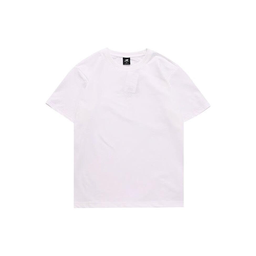 

New Balance Pure Color Crew Neck Casual T-Shirt Unisex Tops White AMT31546-WT