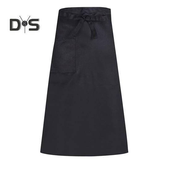 

Полуфартук с карманами для официанта, повара, унисекс, униформа, бистро, кафе, фартук, профессиональный кухонный фартук для приготовления пищи, выпечки чёрный