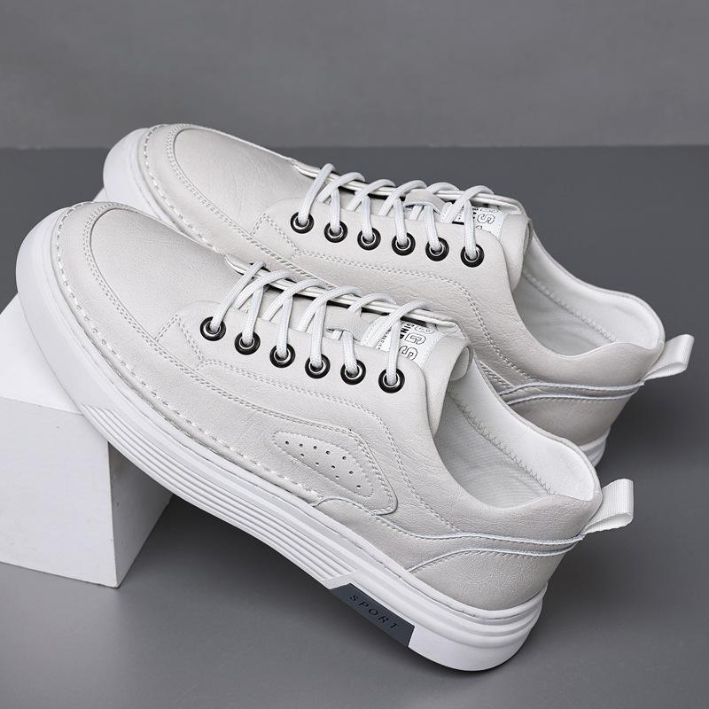 Herrenschuhe Business Casual Lederschuhe Herrenleder Weichsohle Trend Koreanische Version von weißen Schuhen Mode Board Schuhe