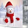 Merry Christmas Snowman Shower Curtains Waterproof Bath Curtain Santa Claus Snowflake for Bathroom Home Decor with Hooks