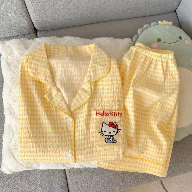 Sommer neue Pyjamas Damen kurzärmelig Shorts dünne Wolkenbaumwolle Cartoon niedlich große Größe Koreanische Version Loungewear