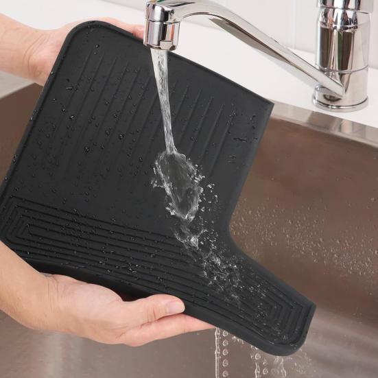 Coffee Machine Silicone Mat Non-Slip Protector Heat Resistant Reduces Noise & Scratches Coffee Appliance Protective Cover for Home Baristas