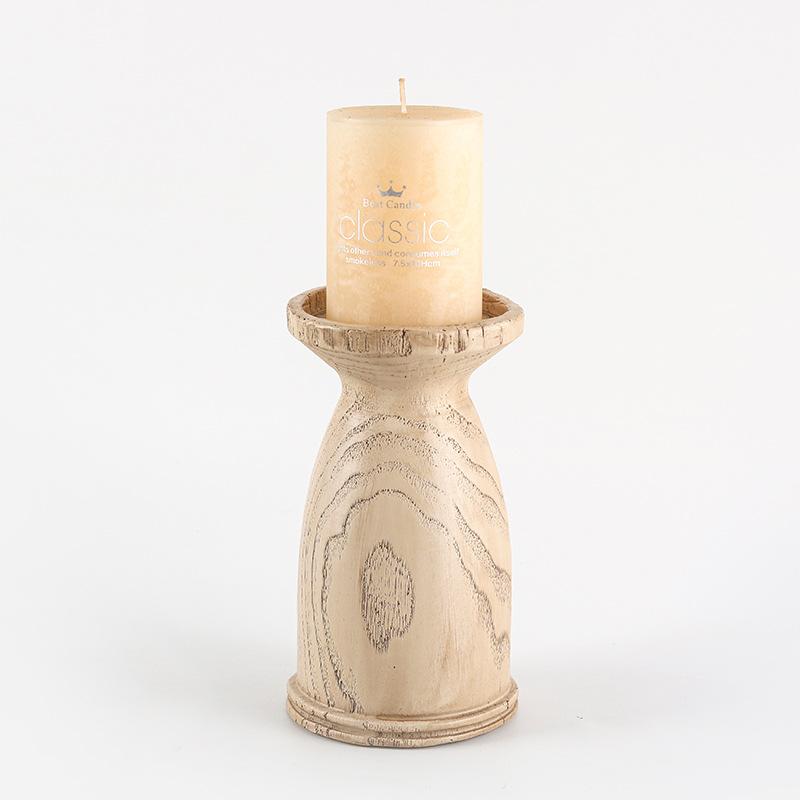 Neuer Kerzenhalter im chinesischen Stil, Retro-Imitation Massivholz-Ornamente, B&B-Modellzimmer, Eingangsbereich, Esszimmer, Wohnzimmer, Ornamente im amerikanischen Stil