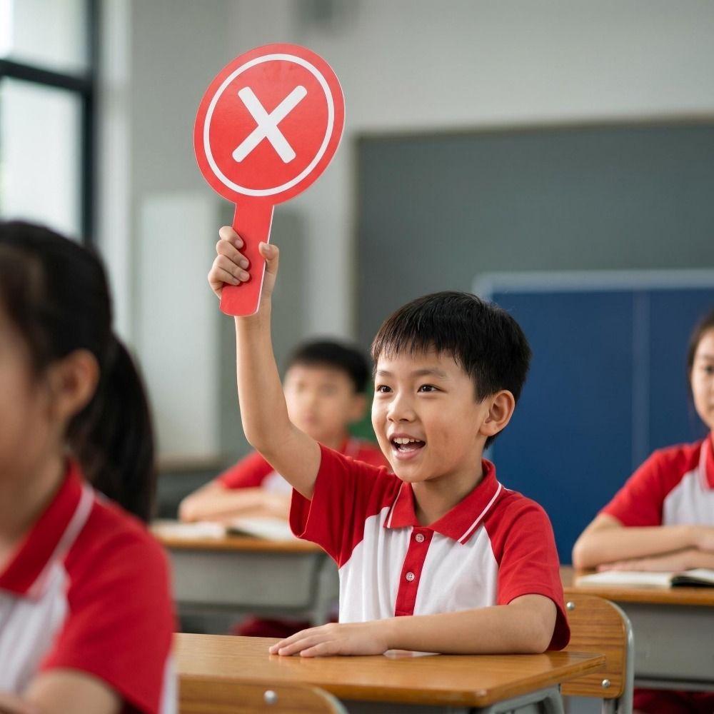 4Pcs Portable Travel Transition Judgement Board Classroom Response Signs School Competition