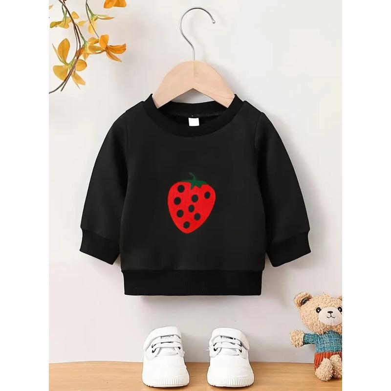 European sizes Unique And Stylish Print Pattern, Comfortable And Easy Lightweight Sweatshirt for Baby Kids with a Versatile Round Neck
