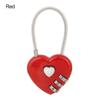 Resettable 3-Digit Padlock Heart Password Padlock Outdoor Luggage Code Padlock Valentine'S Day Gift